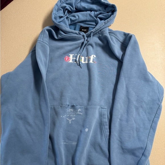 HUF Classic Blue Hoodie for Men - Picture 1 of 2